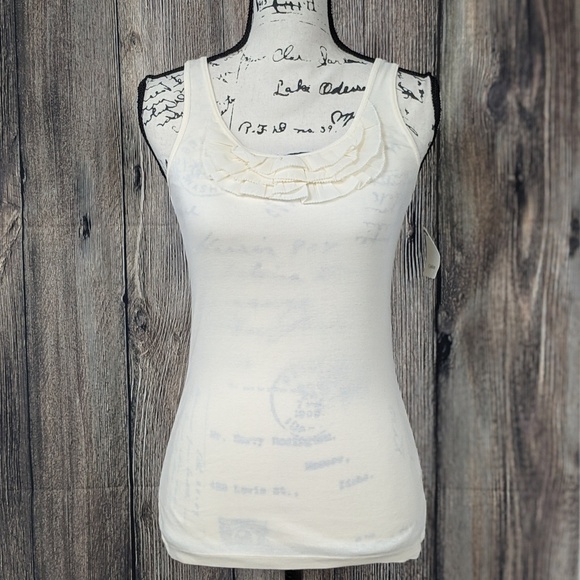Caslon Tops - Caslon Tank Top Ruffle Detail